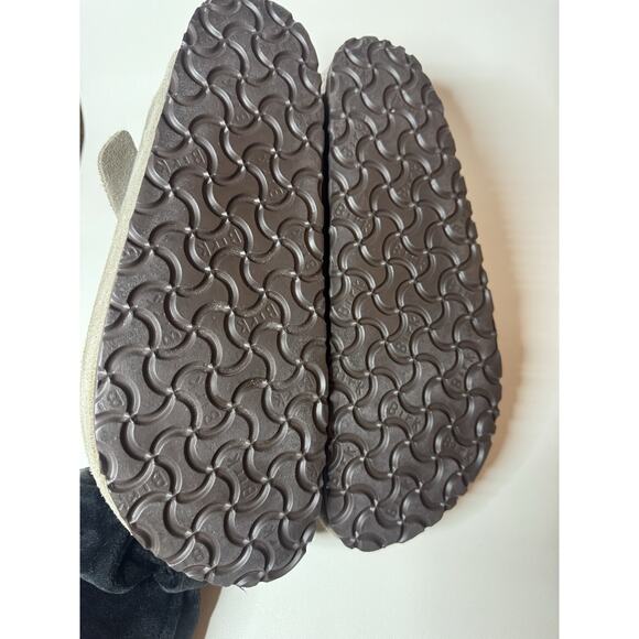 Birkenstock Boston Clogs Taupe Suede Leather Unisex Men 8 Women 10 Size 41 - Picture 7 of 13